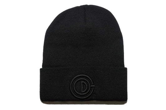 GOD CREATED 3D Logo Knit Beanie Black