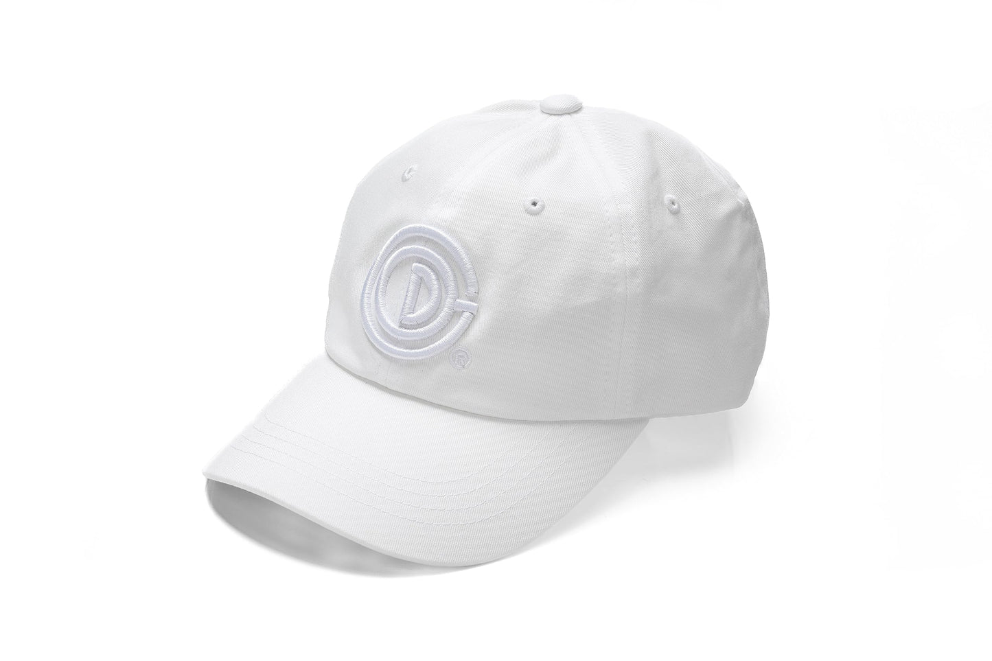 GOD CREATED 3D Logo Flexfit Cap White